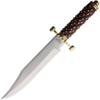 American Hunter Studded Bowie with Brown leather belt sheath AH024