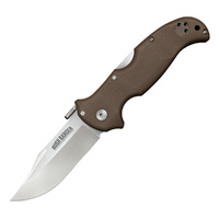 Cold Steel Bush Ranger 31A Folding Knife | S35VN Stainless Steel, Brown G10 Handle