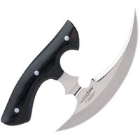 Hibben Thor's Sickle Ulu Knife | Black pakkawood handle GH5113