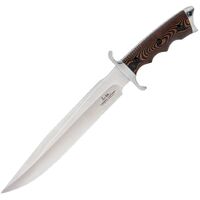 Hibben Tundra Toothpick Knife | Black and orange finger grooved micarta handle GH5122