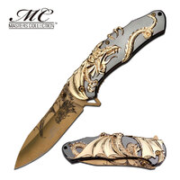 Master Collection Golden Dragon Pocket Knife KMC045