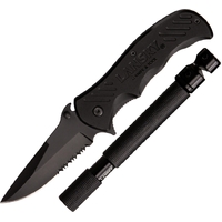 Lansky Tactical Pack | Folding Pocket Knife & Sharpener Combo LS09782