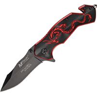 MTech Dragon Strike Rescue Linerlock Knife MT759BR