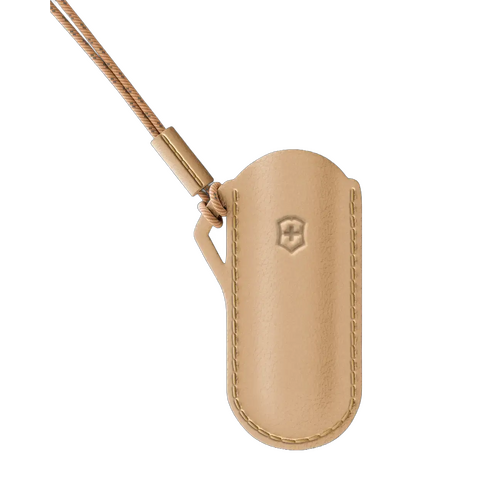 Victorinox Classic Leather Pouch (2)- Wet Sand Beige 05722