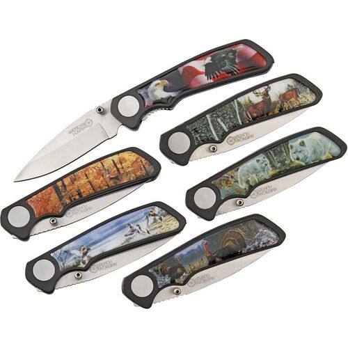 American Hunter Wildlife 6 Pc Pocket Knife Set AH500