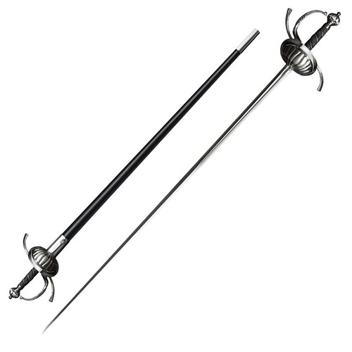 Cold Steel Ribbed Shell Swept Hilt Rapier 