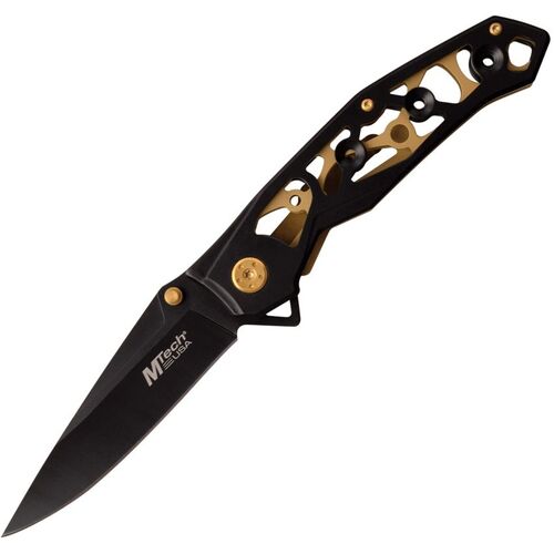 MTech Linerlock Black Folding Knife MT1176BK